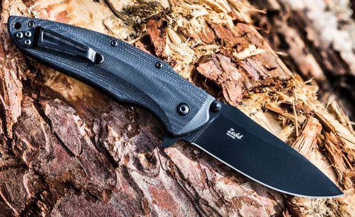Нож складной Kizlyar Supreme Zedd AUS-8 Black Titanium