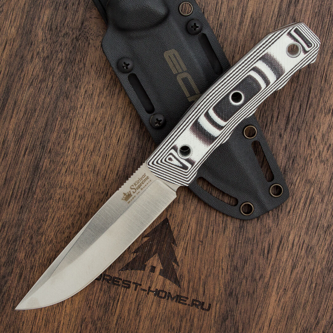 Нож туристический Kizlyar Supreme Echo Niolox StoneWash G10 ножны кайдекс