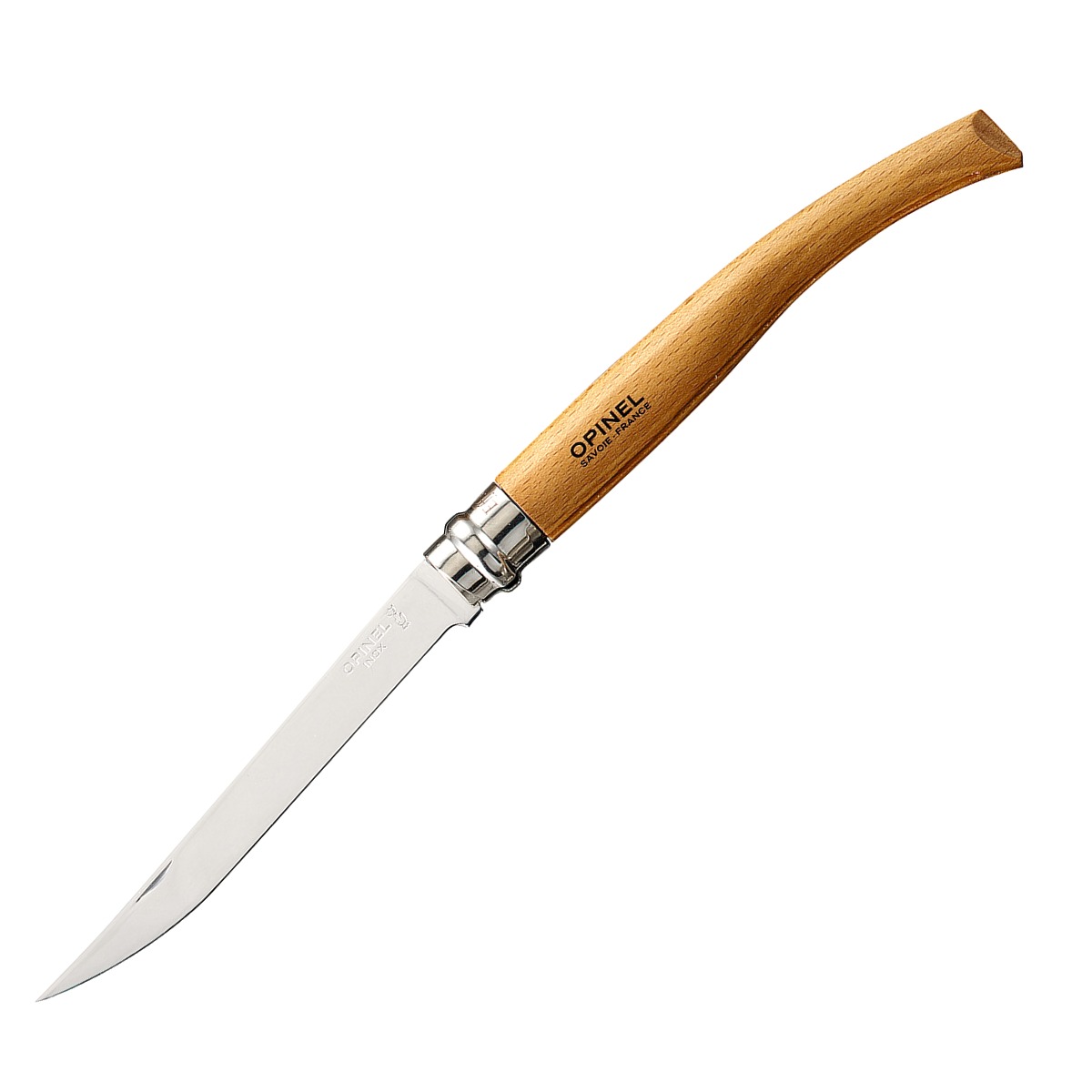 Нож филейный Opinel №12 нержавеющая сталь рукоять из дерева бука