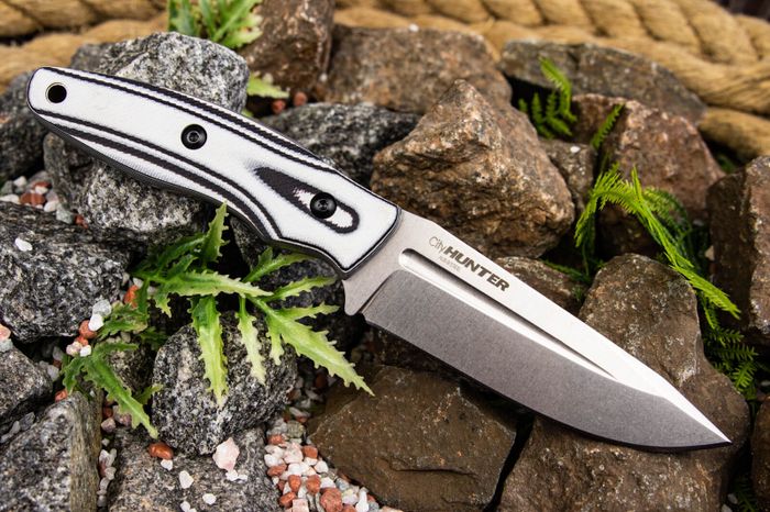 Нож туристический Kizlyar Supreme CityHunter AUS-8 SW WH G10 ножны полиамид черно-белая рукоять