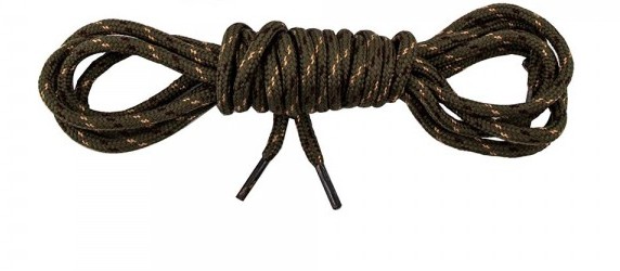 Шнурки для обуви СИБИРСКИЙ СЛЕДОПЫТ круглые цв. беж/коричн/болотный диам. 4 мм. дл. 160 см
