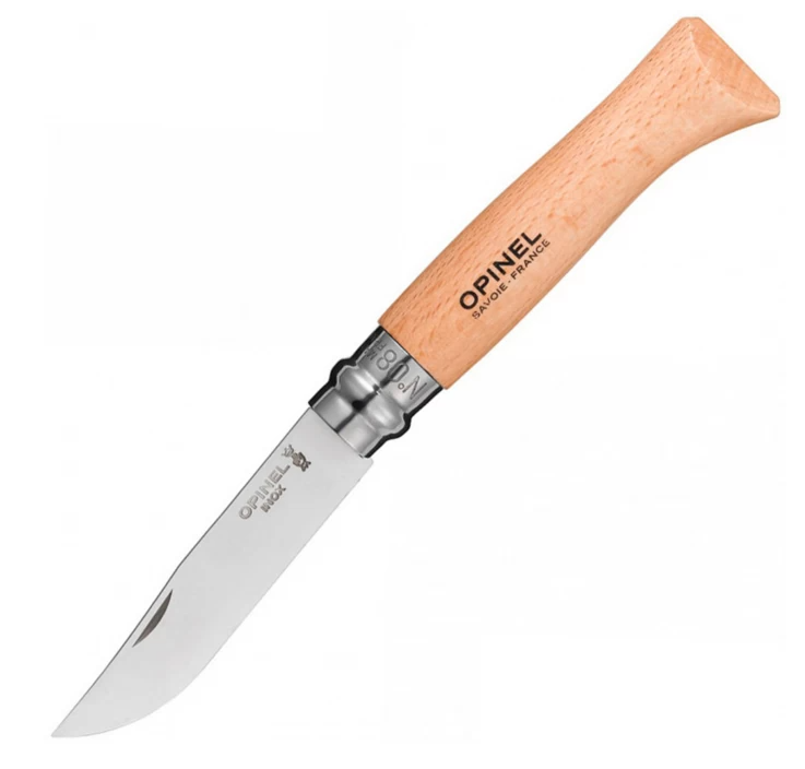 Нож складной Opinel №8 нержавеющая сталь бук блистер
