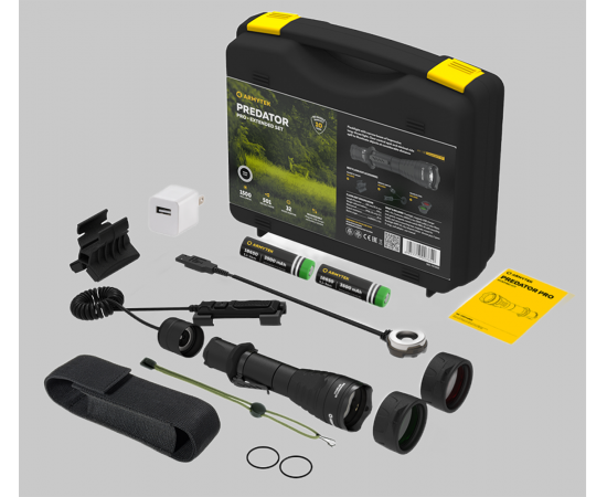 Фонарь с набором охотника ARMYTEK PREDATOR PRO MAGNET USB EXTENDED SET